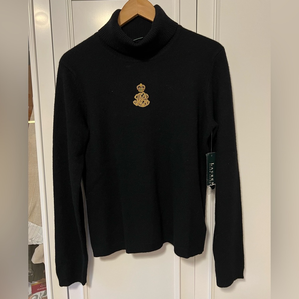 NWT Lauren Ralph Lauren Women Black Wool Blend
Turtleneck Sweater